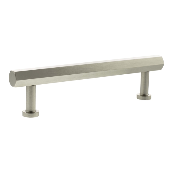MHCH17128SN  128mm c/c  Satin Nickel  Millhouse Brass Pennington Hex T-Bar Cabinet Pull Handle