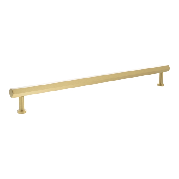 MHCH17320SB  320mm c/c  Satin Brass  Millhouse Brass Pennington Hex T-Bar Cabinet Pull Handle