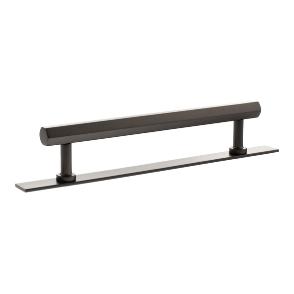 MHCHB17160UDB  160mm c/c  Urban Dark Bronze  Millhouse Brass Pennington Hex T-Bar Cabinet Pull Handle on Plate