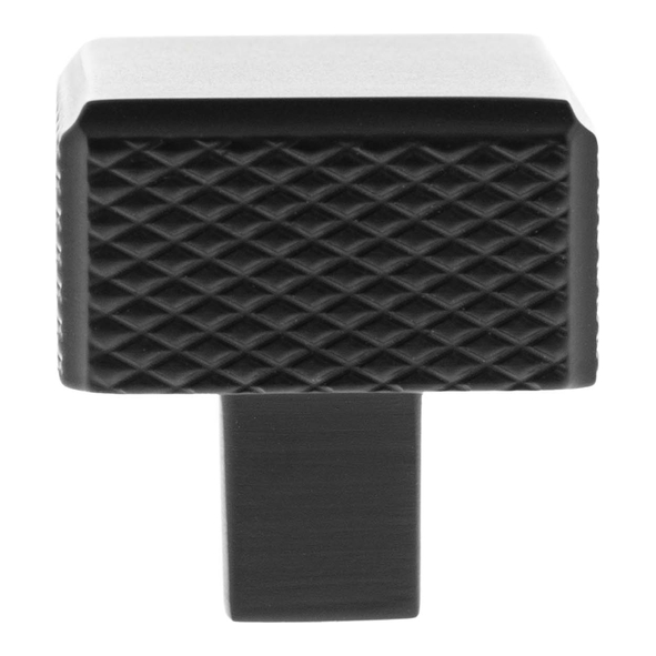 MHCK1230MB � 20mm � Matt Black � Millhouse Brass Eiffel Knurled Square Cabinet Knob