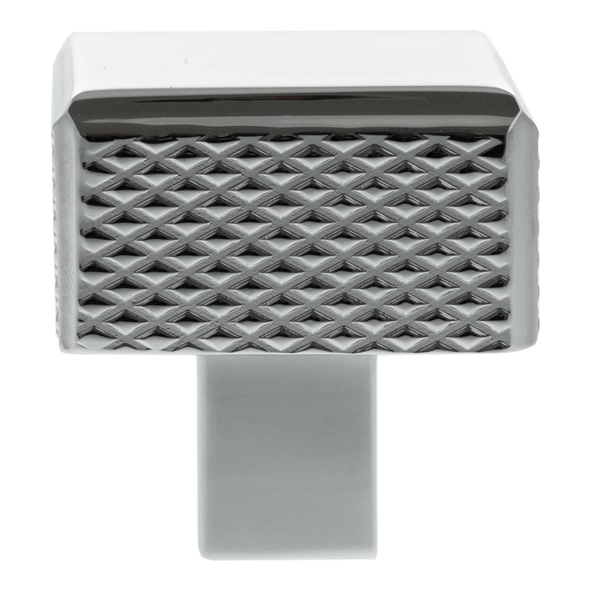MHCK1230PC � 20mm � Polished Chrome � Millhouse Brass Eiffel Knurled Square Cabinet Knob