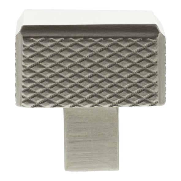 MHCK1230SN � 20mm � Satin Nickel � Millhouse Brass Eiffel Knurled Square Cabinet Knob