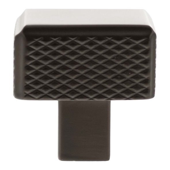MHCK1230UDB � 20mm � Urban Dark Bronze � Millhouse Brass Eiffel Knurled Square Cabinet Knob
