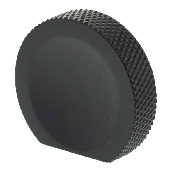 MHCK1338MB � 38mm � Matt Black � Millhouse Brass Eiffel Knurled Finger Pull Cabinet Knob