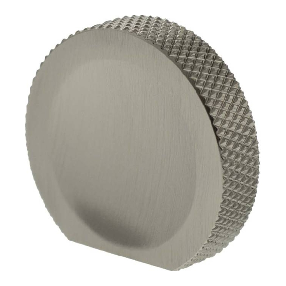MHCK1338SN � 38mm � Satin Nickel � Millhouse Brass Eiffel Knurled Finger Pull Cabinet Knob