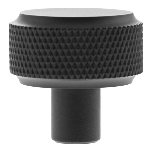 MHCK1532MB � 32mm � Matt Black � Millhouse Brass Eiffel Knurled Round Cabinet Knob