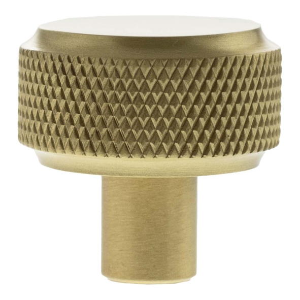MHCK1532SB � 32mm � Satin Brass � Millhouse Brass Eiffel Knurled Round Cabinet Knob