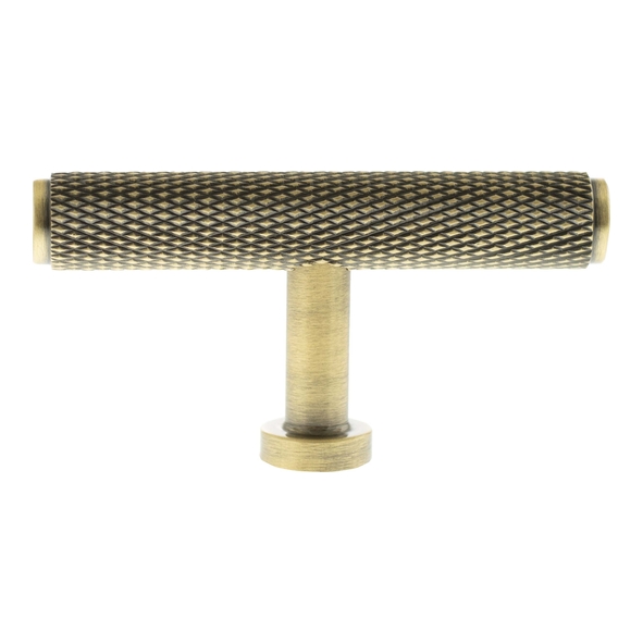 MHCK1675AB � 75mm � Antique Brass � Millhouse Brass Eiffel Knurled T-Bar Cabinet Knob