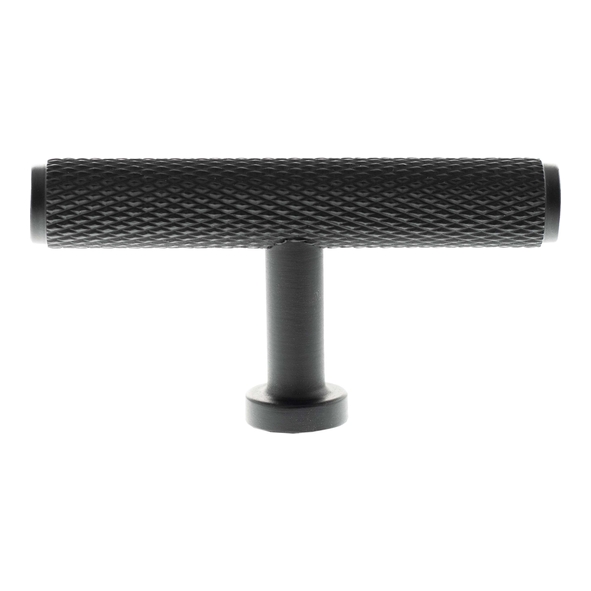 MHCK1675MB � 75mm � Matt Black � Millhouse Brass Eiffel Knurled T-Bar Cabinet Knob