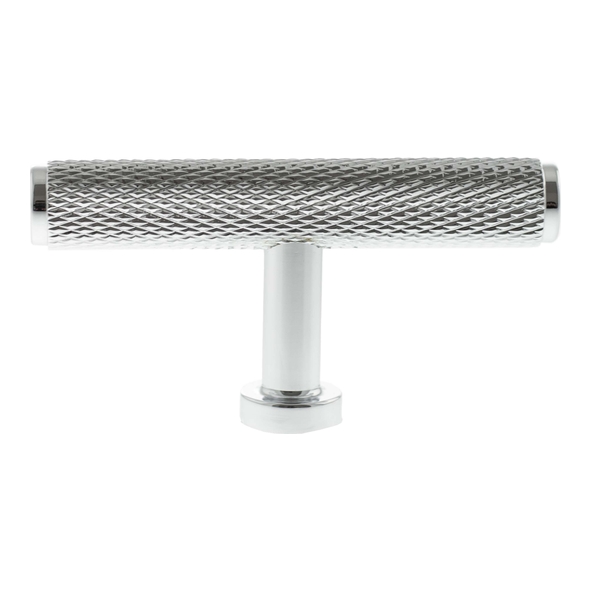 MHCK1675PC � 75mm � Polished Chrome � Millhouse Brass Eiffel Knurled T-Bar Cabinet Knob