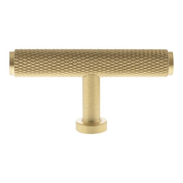 MHCK1675SB � 75mm � Satin Brass � Millhouse Brass Eiffel Knurled T-Bar Cabinet Knob