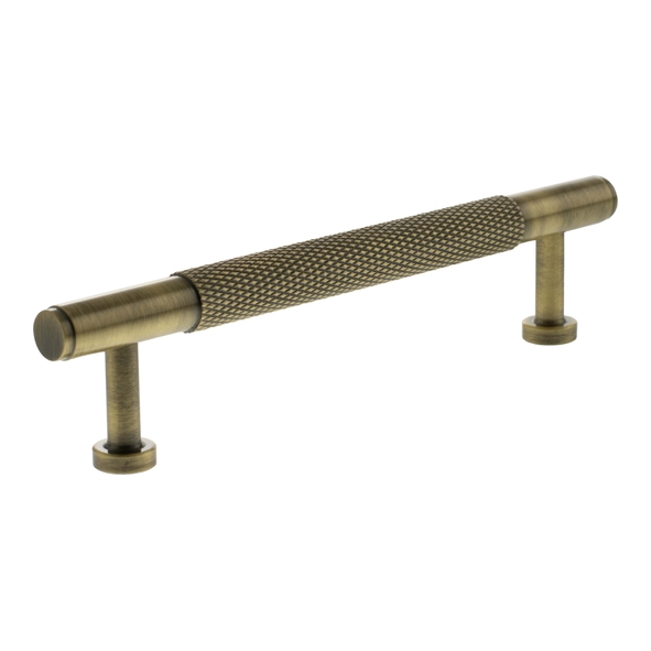 MHCK17128AB  128mm c/c  Antique Brass  Millhouse Brass Eiffel Knurled T-Bar Cabinet Pull Handle
