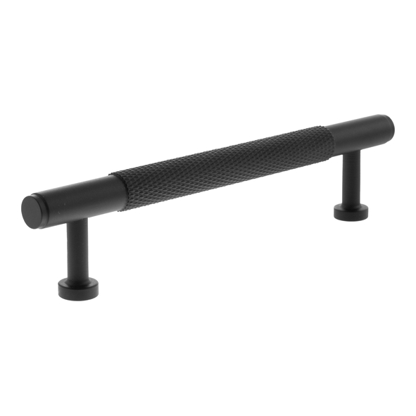 MHCK17128MB  128mm c/c  Matt Black  Millhouse Brass Eiffel Knurled T-Bar Cabinet Pull Handle
