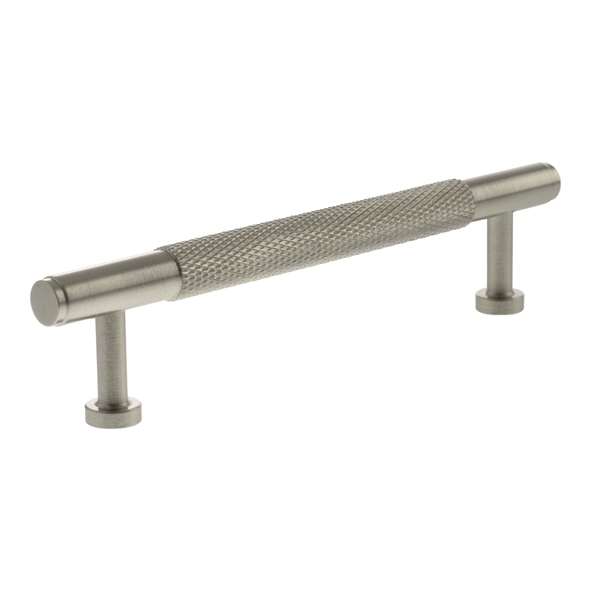 MHCK17128SN  128mm c/c  Satin Nickel  Millhouse Brass Eiffel Knurled T-Bar Cabinet Pull Handle