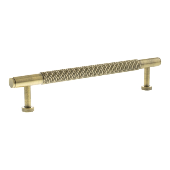 MHCK17160AB  160mm c/c  Antique Brass  Millhouse Brass Eiffel Knurled T-Bar Cabinet Pull Handle