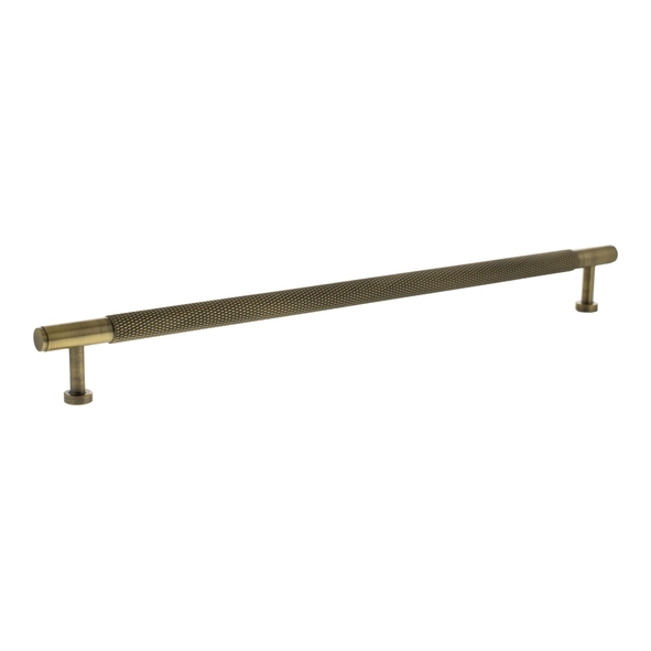 MHCK17320AB  320mm c/c  Antique Brass  Millhouse Brass Eiffel Knurled T-Bar Cabinet Pull Handle