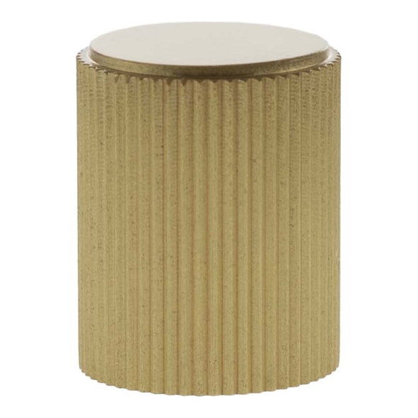 MHCL1420SB � 20mm � Satin Brass � Millhouse Brass Battersea Linear Cylinder Cabinet Knob
