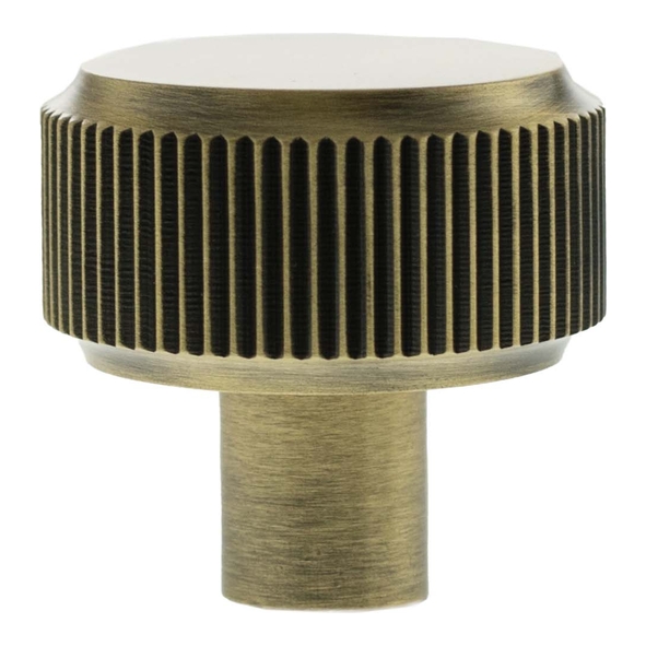 MHCL1532AB � 32mm � Antique Brass � Millhouse Brass Battersea Linear Round Cabinet Knob