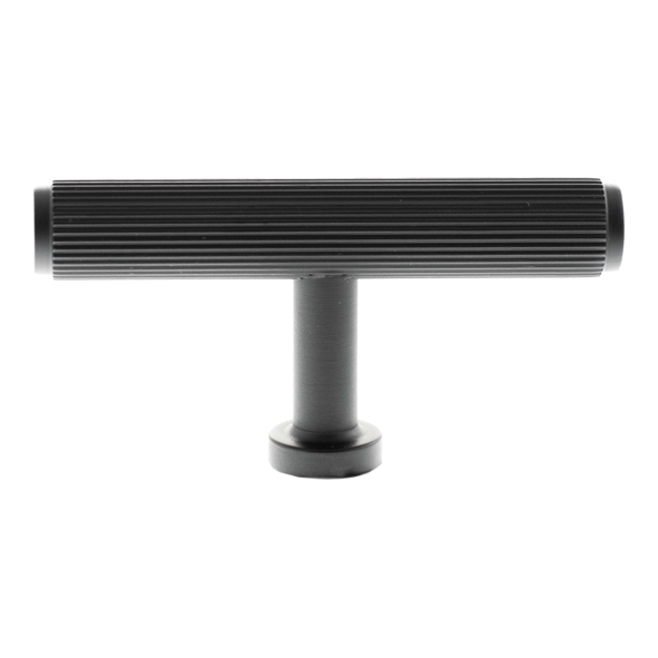 MHCL1675MB � 75mm � Matt Black � Millhouse Brass Battersea Linear T-Bar Cabinet Knob