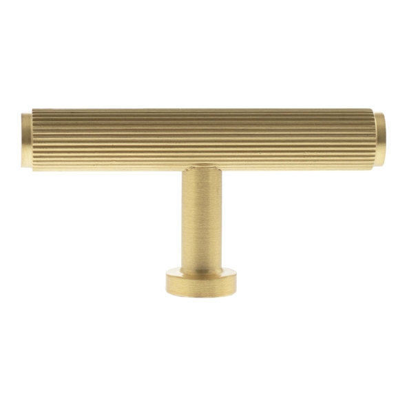 MHCL1675SB � 75mm � Satin Brass � Millhouse Brass Battersea Linear T-Bar Cabinet Knob