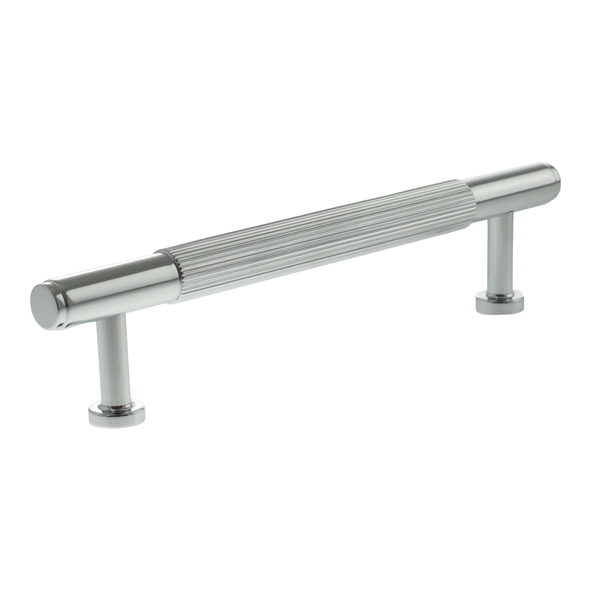 MHCL17128PC  128mm c/c  Polished Chrome  Millhouse Brass Battersea Linear T-Bar Cabinet Pull Handle