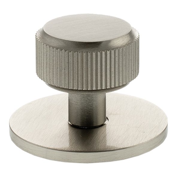 MHCLB1532SN � 32mm � Satin Nickel � Millhouse Brass Battersea Linear Round Cabinet Knob on Plate