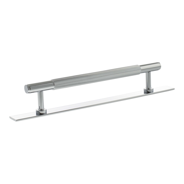 MHCLB17160PC � 160mm c/c � Polished Chrome � Millhouse Brass Battersea Linear T-Bar Cabinet Pull Handle on Plate
