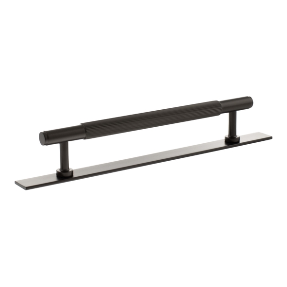 MHCLB17160UDB � 160mm c/c � Urban Dark Bronze � Millhouse Brass Battersea Linear T-Bar Cabinet Pull Handle on Plate