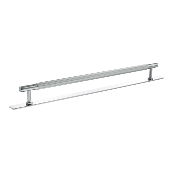 MHCLB17320PC � 320mm c/c � Polished Chrome � Millhouse Brass Battersea Linear T-Bar Cabinet Pull Handle on Plate