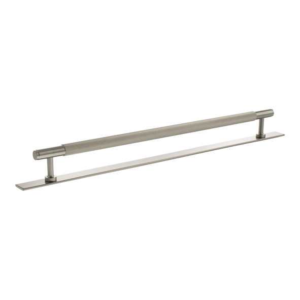 MHCLB17320SN � 320mm c/c � Satin Nickel � Millhouse Brass Battersea Linear T-Bar Cabinet Pull Handle on Plate