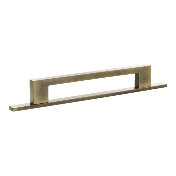 MHCNB17160AB � 160mm c/c � Antique Brass � Millhouse Brass Empire Slim Cabinet Pull Handle on Plate