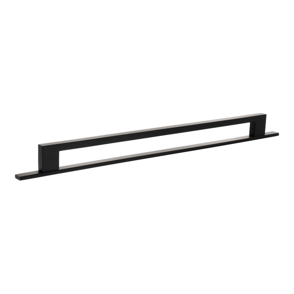 MHCNB17320MB � 320mm c/c � Matt Black � Millhouse Brass Empire Slim Cabinet Pull Handle on Plate