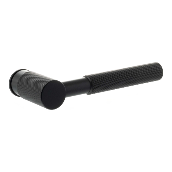 MHCR500MB � Matt Black � Millhouse Brass Mason Knurled Levers on Concealed Round Rose