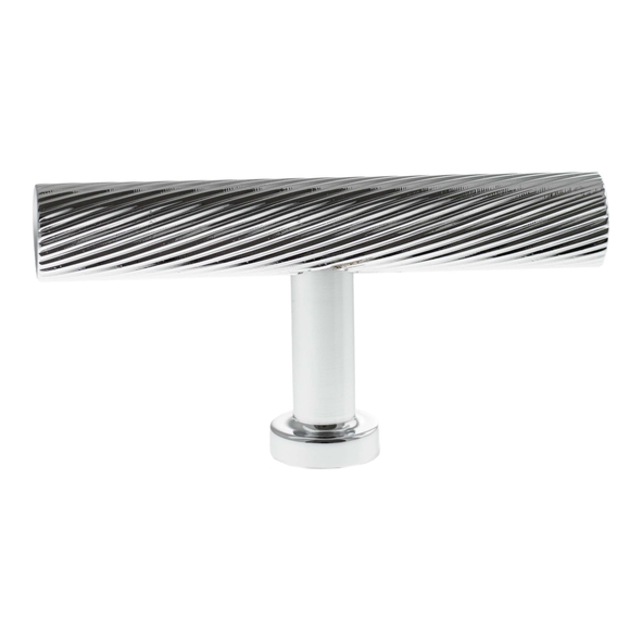MHCS1675PC � 75mm � Polished Chrome � Millhouse Brass Paddington Spiral T-Bar Cabinet Knob