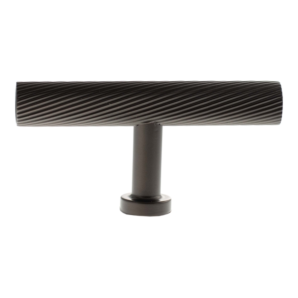MHCS1675UDB � 75mm � Urban Dark Bronze � Millhouse Brass Paddington Spiral T-Bar Cabinet Knob