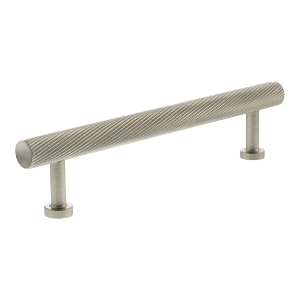 MHCS17128SN � 128mm c/c � Satin Nickel � Millhouse Brass Paddington Spiral T-Bar Cabinet Pull Handle