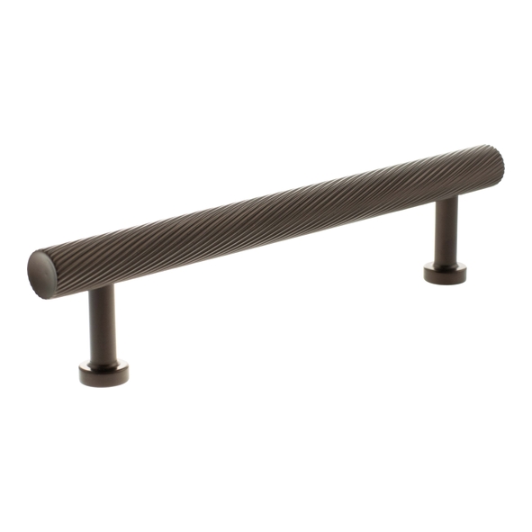 MHCS17128UDB � 128mm c/c � Urban Dark Bronze � Millhouse Brass Paddington Spiral T-Bar Cabinet Pull Handle