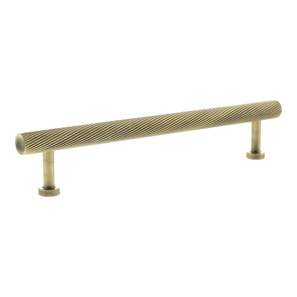 MHCS17160AB � 160mm c/c � Antique Brass � Millhouse Brass Paddington Spiral T-Bar Cabinet Pull Handle