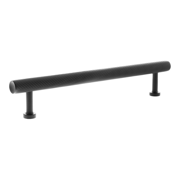 MHCS17160MB � 160mm c/c � Matt Black � Millhouse Brass Paddington Spiral T-Bar Cabinet Pull Handle