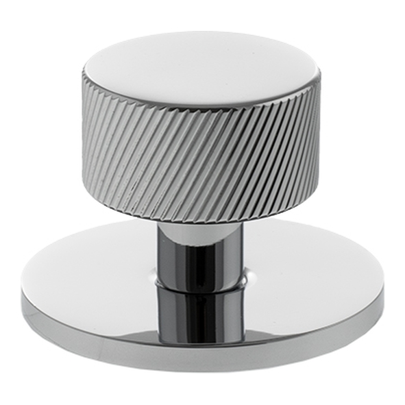 MHCSB1532PC � 32mm � Polished Chrome � Millhouse Brass Paddington Spiral Round Cabinet Knob on Plate