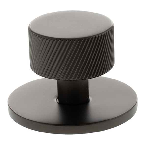MHCSB1532UDB � 32mm � Urban Dark Bronze � Millhouse Brass Paddington Spiral Round Cabinet Knob on Plate