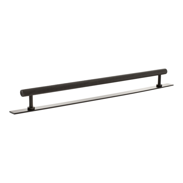 MHCSB17320UDB � 320mm c/c � Urban Dark Bronze � Millhouse Brass Paddington Spiral T-Bar Cabinet Pull Handle on Plate