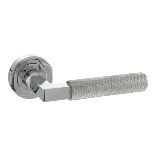 MHR200PC � Polished Chrome � Millhouse Brass Cartwright Knurled Levers on Round Roses