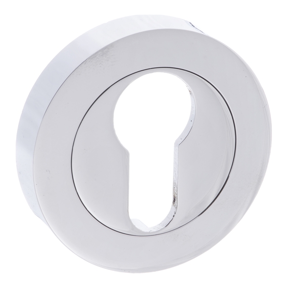 MHREPC � Polished Chrome � Millhouse Brass Euro Escutcheons on Round Rose