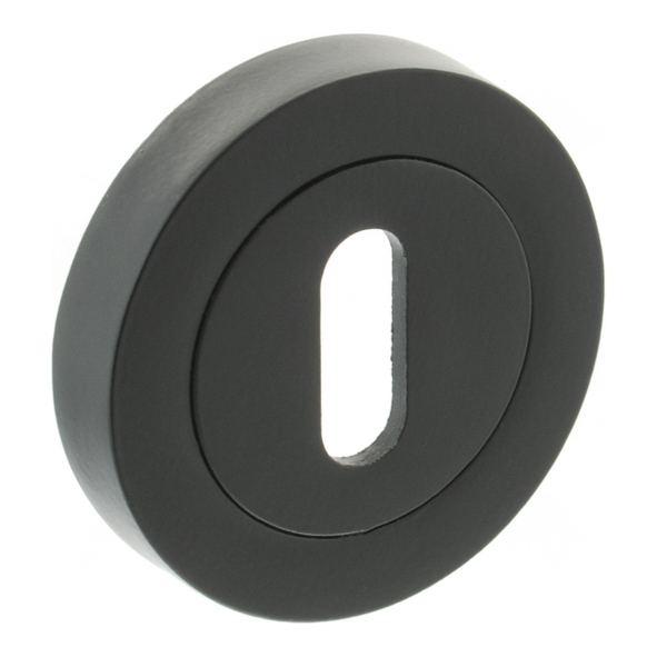 MHRKMB � Matt Black � Millhouse Brass Key Escutcheons on Round Rose