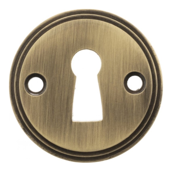 MHRKEAB � Antique Brass � Millhouse Brass Open Key Hole Escutcheons