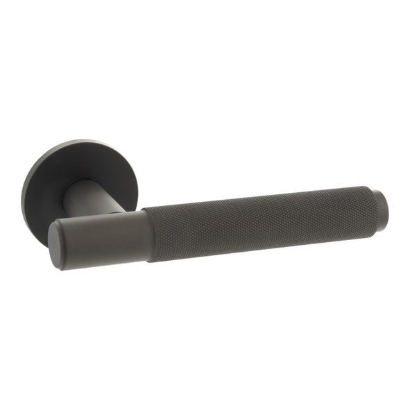 MHSR100UDB � Urban Dark Bronze � Millhouse Brass Crompton Knurled Levers on 5mm Round Roses