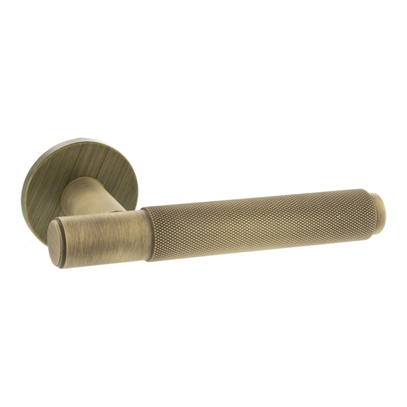 MHSR100YB � Yester Bronze � Millhouse Brass Crompton Knurled Levers on 5mm Round Roses