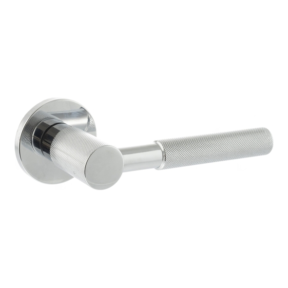 MHSR500PC � Polished Chrome � Millhouse Brass Mason Knurled Levers on 5mm Round Roses
