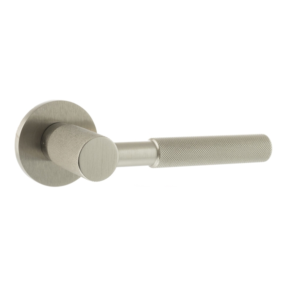 MHSR500SN � Satin Nickel � Millhouse Brass Mason Knurled Levers on 5mm Round Roses